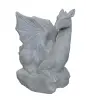 Product image 1 of the product “Sitting dragon on stone, looking to the right. The height is about 65 cm. Riverstone, natural stone. ”